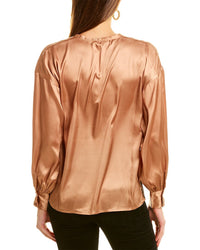 Garrie B Satin V-Neck Blouse