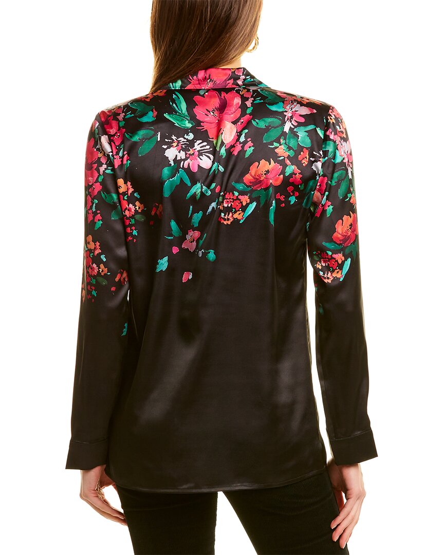 Garrie B Satin V-Neck Blouse