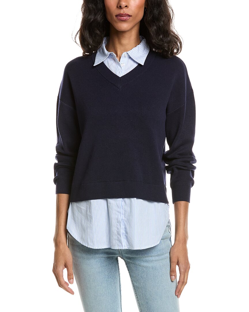 Design History Design History Stripe Two-Fer Sweater