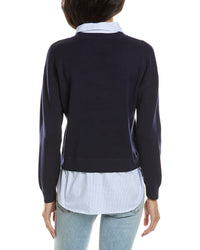 Design History Design History Stripe Two-Fer Sweater