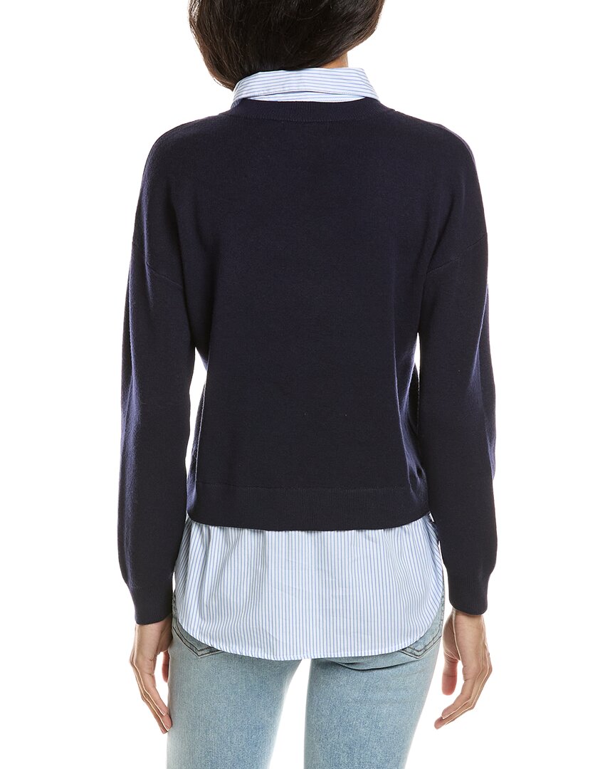 Design History Design History Stripe Two-Fer Sweater