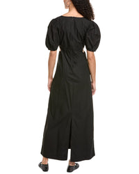 Ganni Poplin Maxi Dress