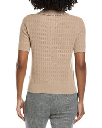 Elie Tahari Collar Rib Cashmere Polo Sweater