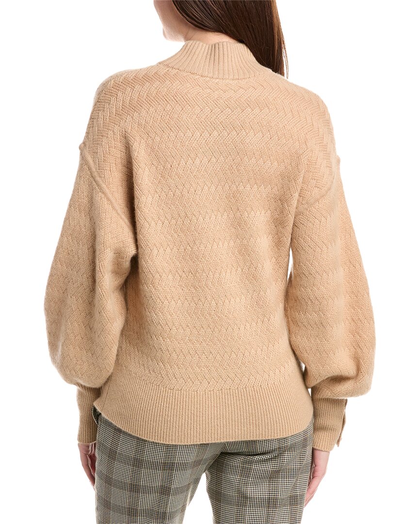 Elie Tahari Balloon Sleeve Turtleneck Cashmere Sweater