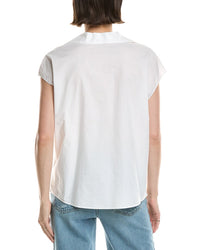 Vince Shaped Collar Cap Sleeve Blouse
