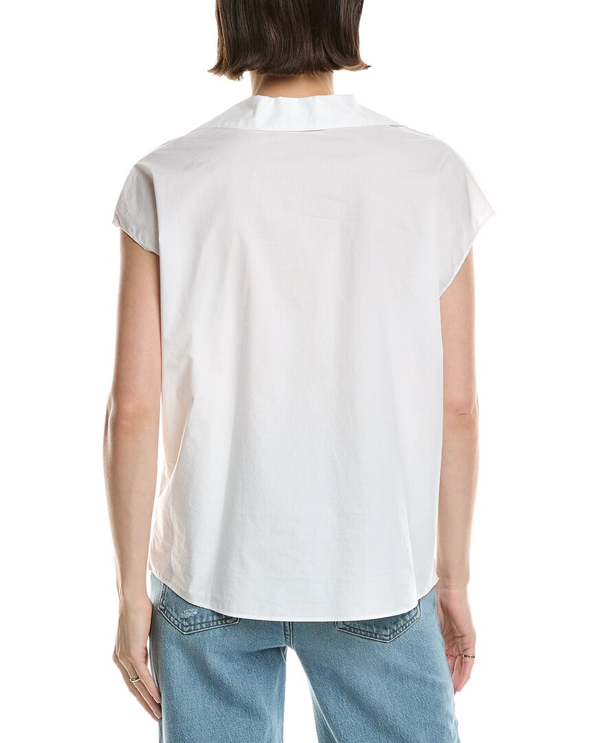 Vince Shaped Collar Cap Sleeve Blouse
