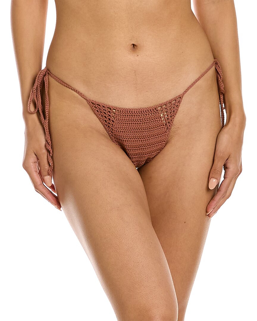 Cult Gaia Dylan Crochet Bikini Bottom Brown Multi