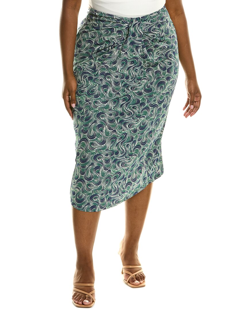 Cinq À Sept Swirl Vallory Skirt Green