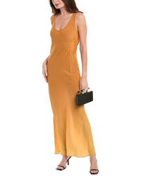 Faithfull The Brand Biarritz Singlet Silk Maxi Dress Orange