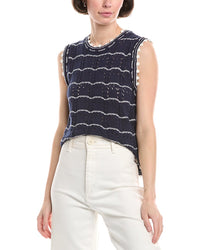 Sam Edelman Willa Sweater Tank Regular 0 (XS) Blue