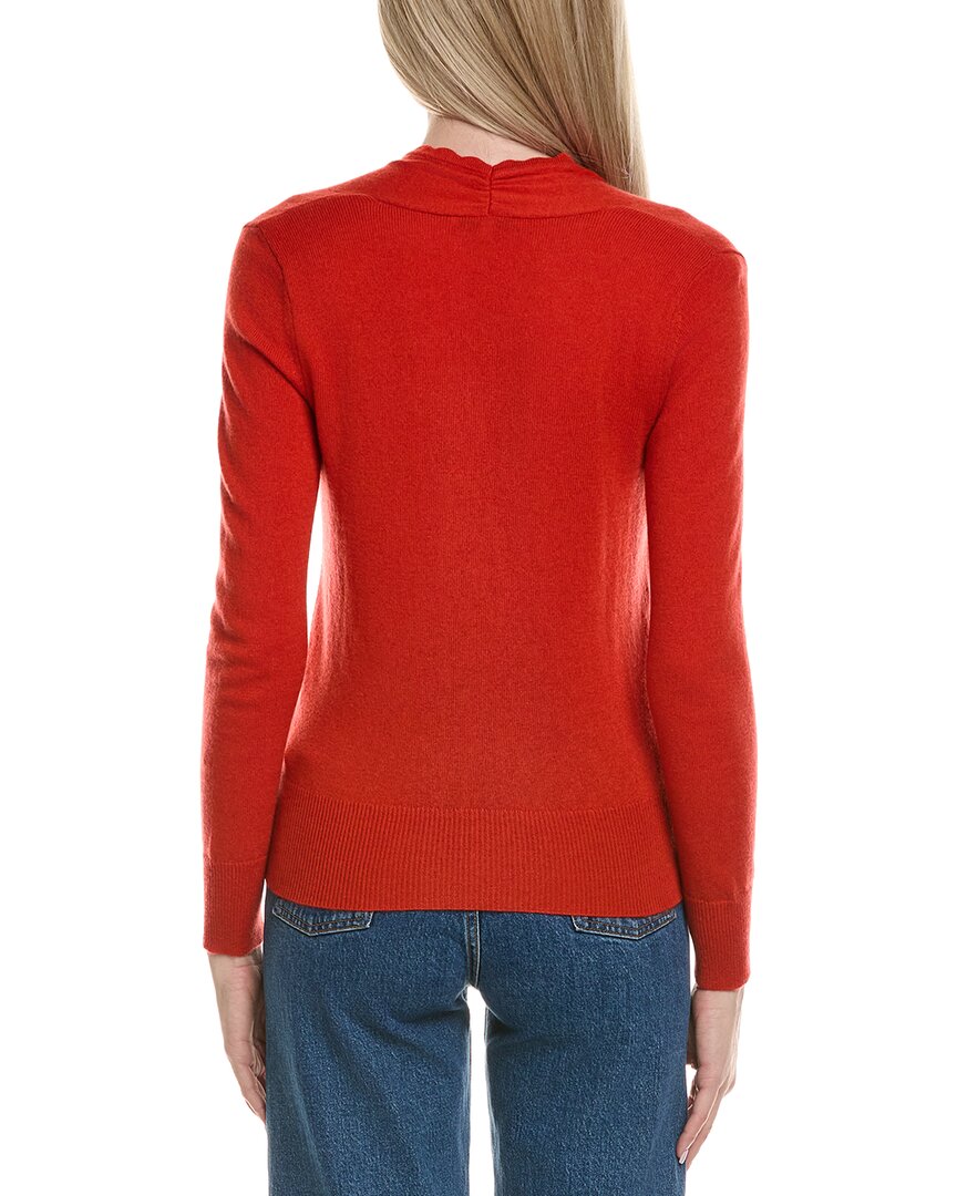 Sofiacashmere Modern Faux Wrap Wool & Cashmere-Blend Sweater