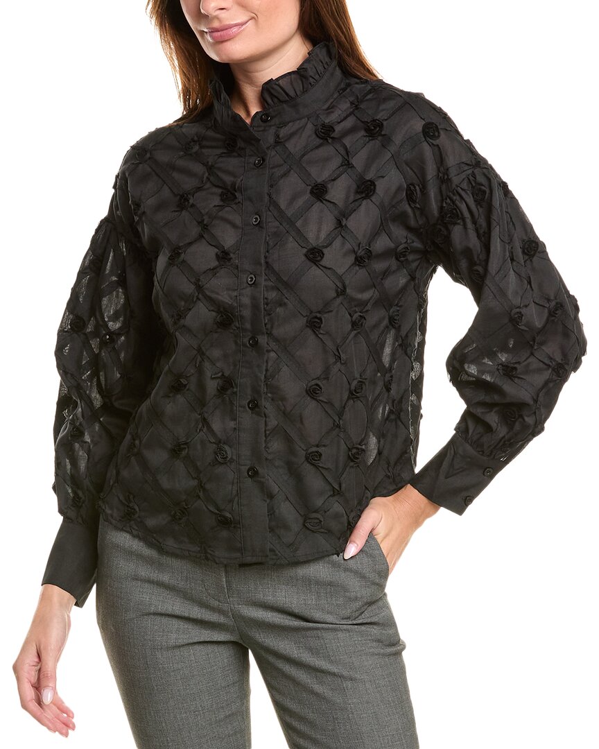 Gracia Ruffle Neck Top