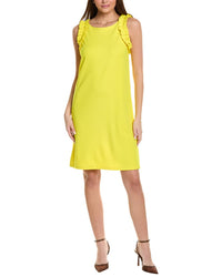 Joseph Ribkoff Crepe Shift Dress Yellow