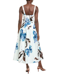 Nicholas Lidia Linen Blend-Midi Dress