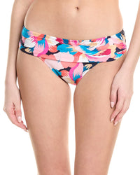La Blanca Shirred Band Hipster Bikini Bottom Blue