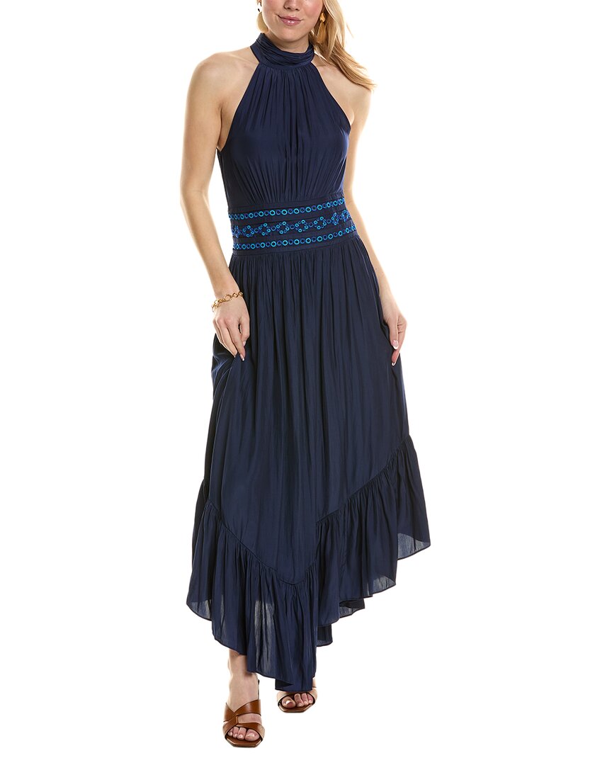 Ramy Brook Shauna Maxi Dress Navy 0