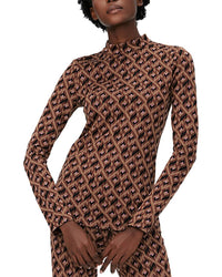 Diane Von Furstenberg Birdie Wool-Blend Top Black Regular 00 (XXS)