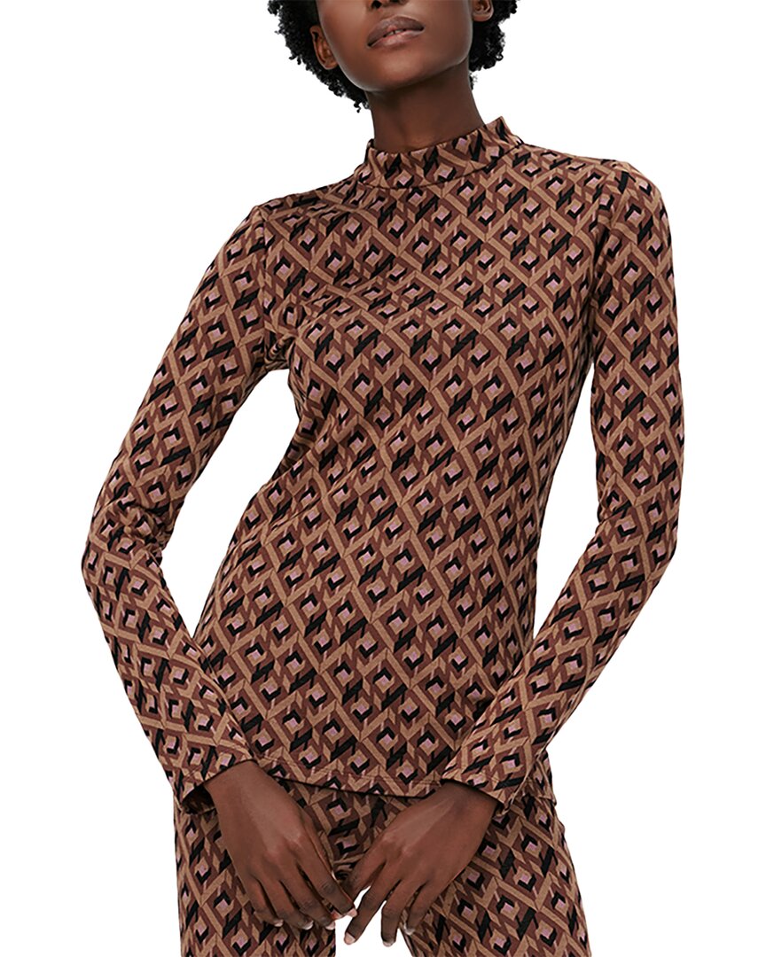 Diane Von Furstenberg Birdie Wool-Blend Top Black Regular 00 (XXS)
