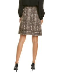 Sara Campbell Snakeskin-Print Skirt
