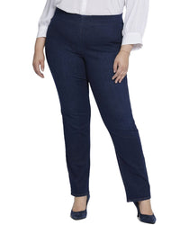 Nydj Plus Bailey Palace Straight Jean Blue 28" Waist