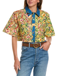 Re/Done Oversized Crop Shirt