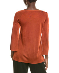 Lafayette 148 New York Bi Color A-Line Sweater