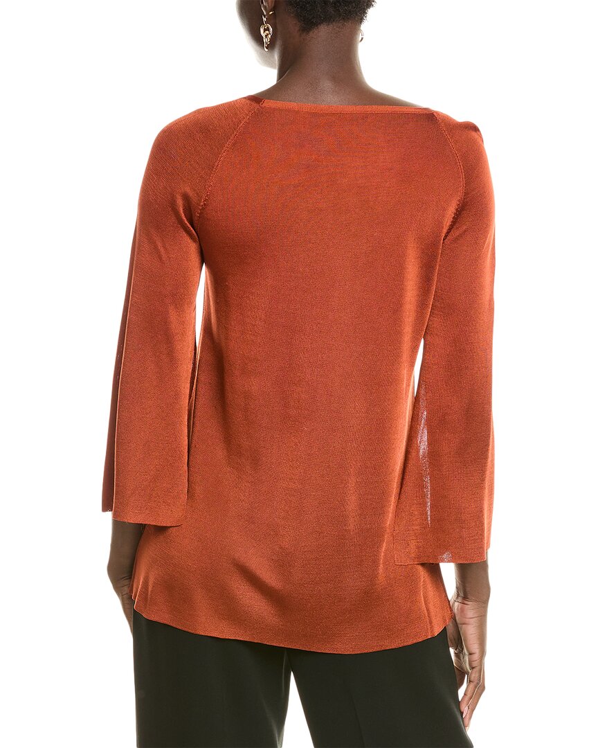 Lafayette 148 New York Bi Color A-Line Sweater