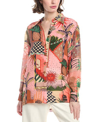 Farm Rio Mystic City Pajama Shirt Regular 4 (S) Multi