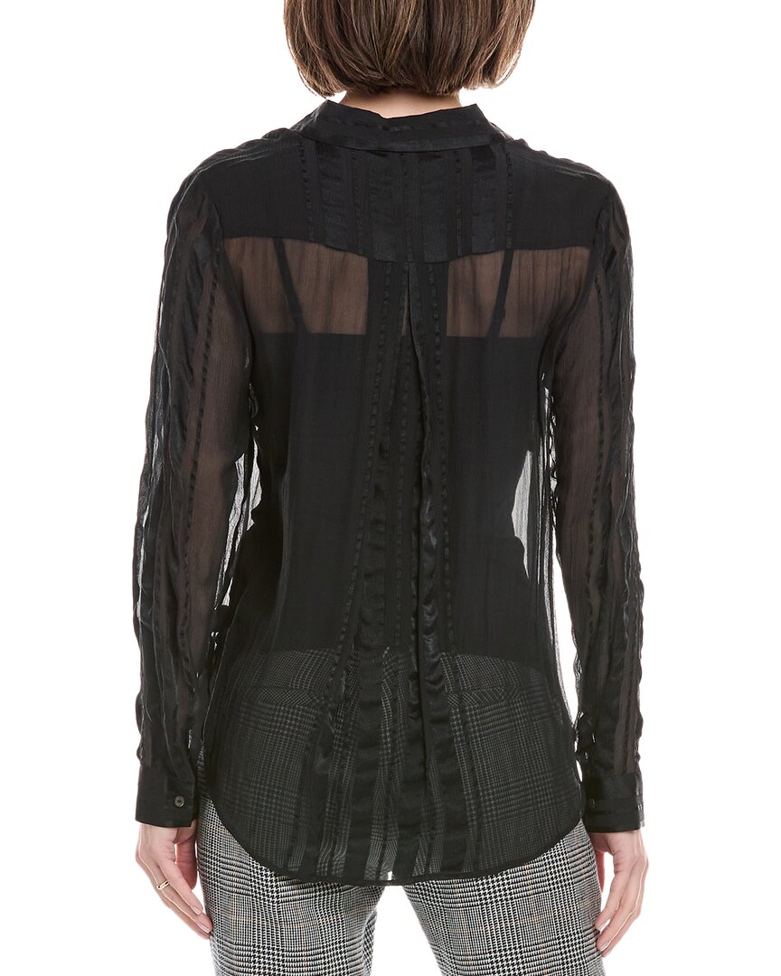 Le Superbe Ribbon Stripe Silk Shirt