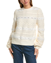 Sam Edelman Jette Cable Lace Sweater