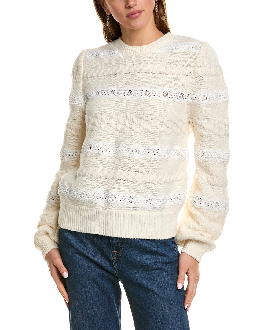 Sam Edelman Jette Cable Lace Sweater