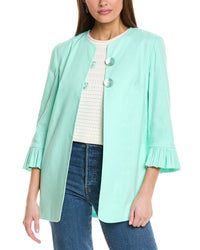 Sara Campbell Carmen Linen Jacket Green