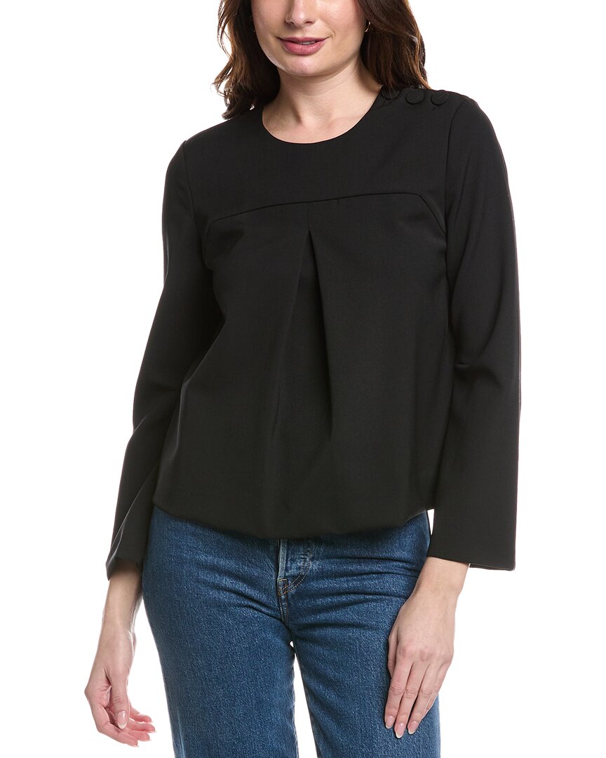 Rebecca Taylor Mod Suiting Blouse Black