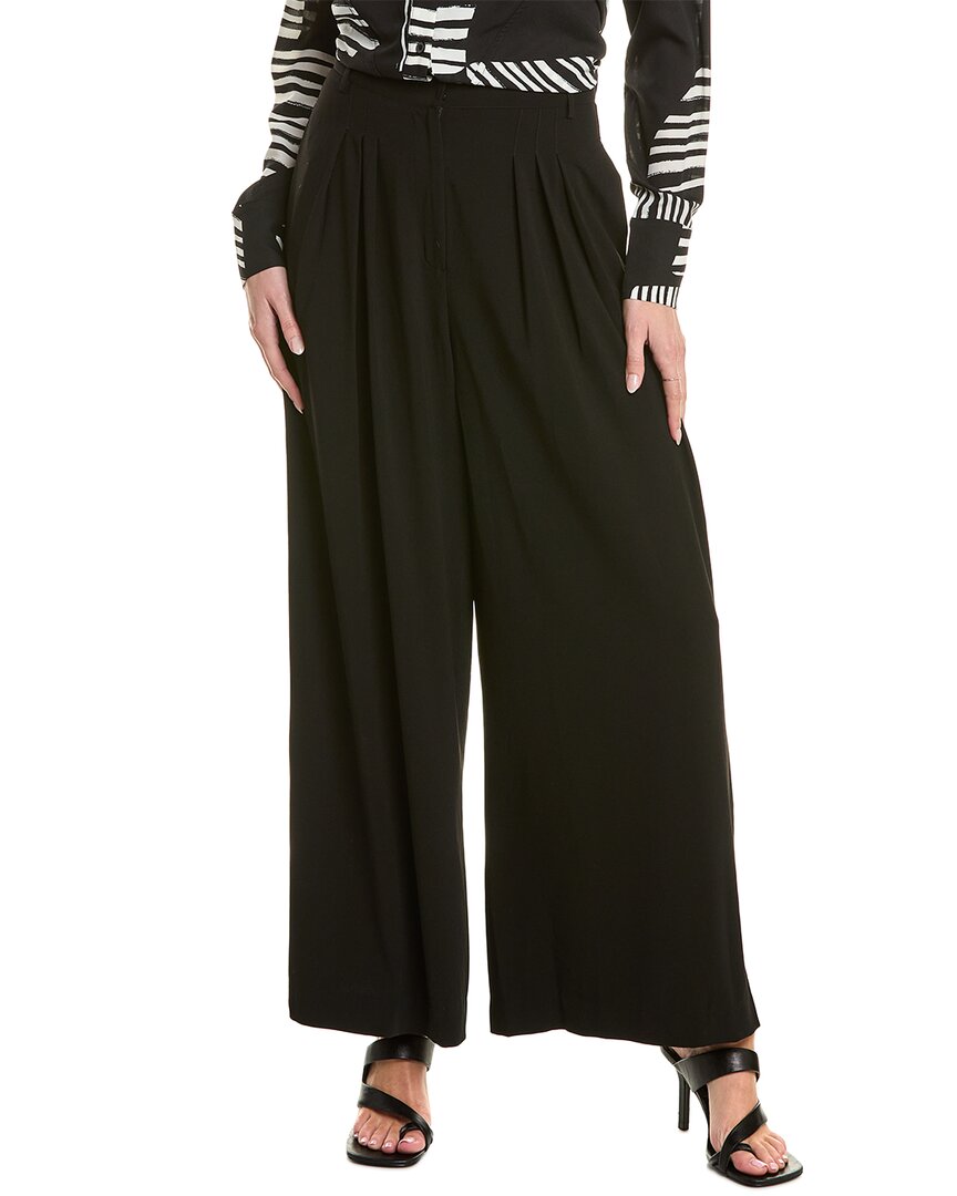 Gracia High-Waist Wide Leg Pant Black