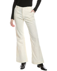 Re/Done Mid-Rise Flared Trouser Ivory Jean White