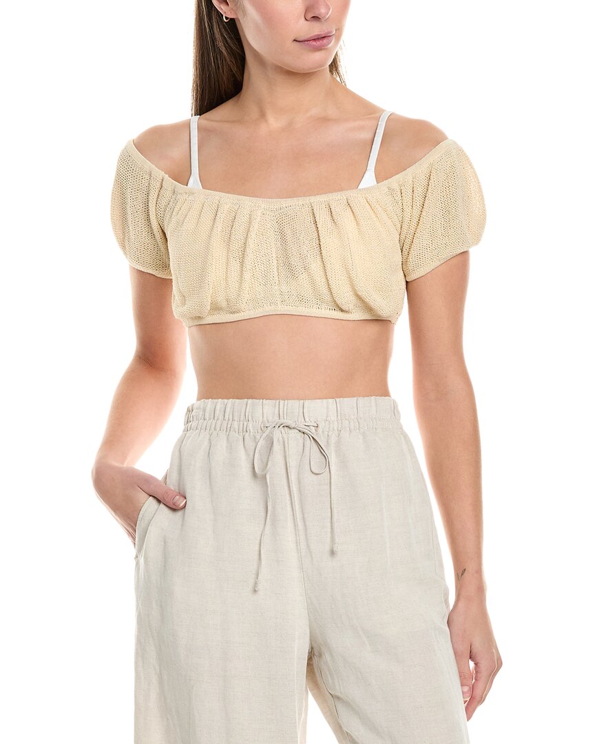 Weworewhat Crochet Top Brown Multi