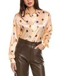 Sportmax Elegia Silk-Blend Top Pink