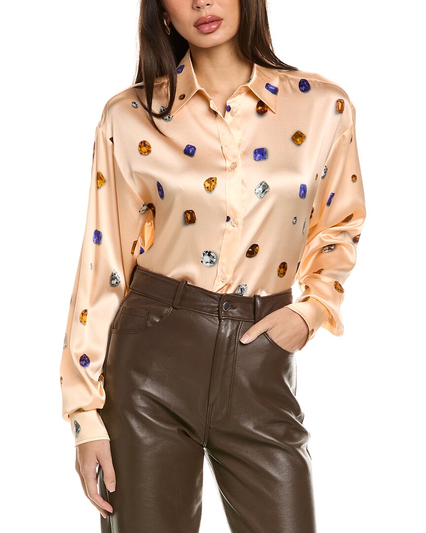 Sportmax Elegia Silk-Blend Top Pink