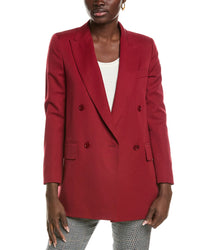 Max Mara Pevera Wool & Mohair-Blend Blazer Red