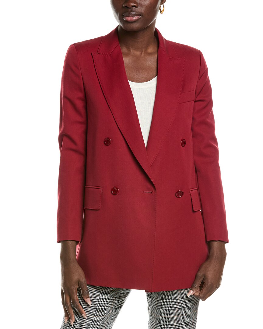 Max Mara Pevera Wool & Mohair-Blend Blazer Red