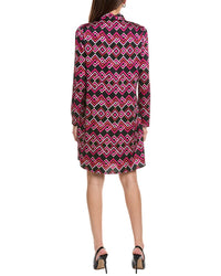 Joseph Ribkoff Satin Scarf Neck Shift Dress