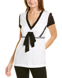 Twinset V-Neck T-Shirt White Regular 0 (XS)