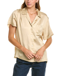 Donni. Donni Silky Shirt Brown Multi Regular 00 (XXS)