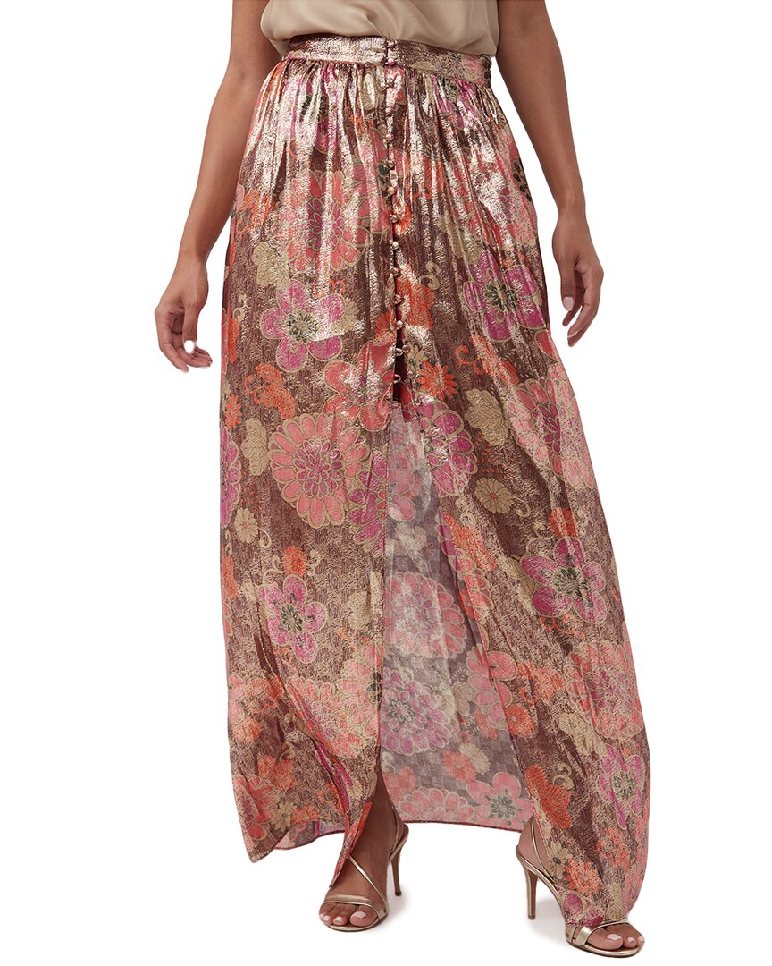 Trina Turk Akura Silk-Blend Skirt Red