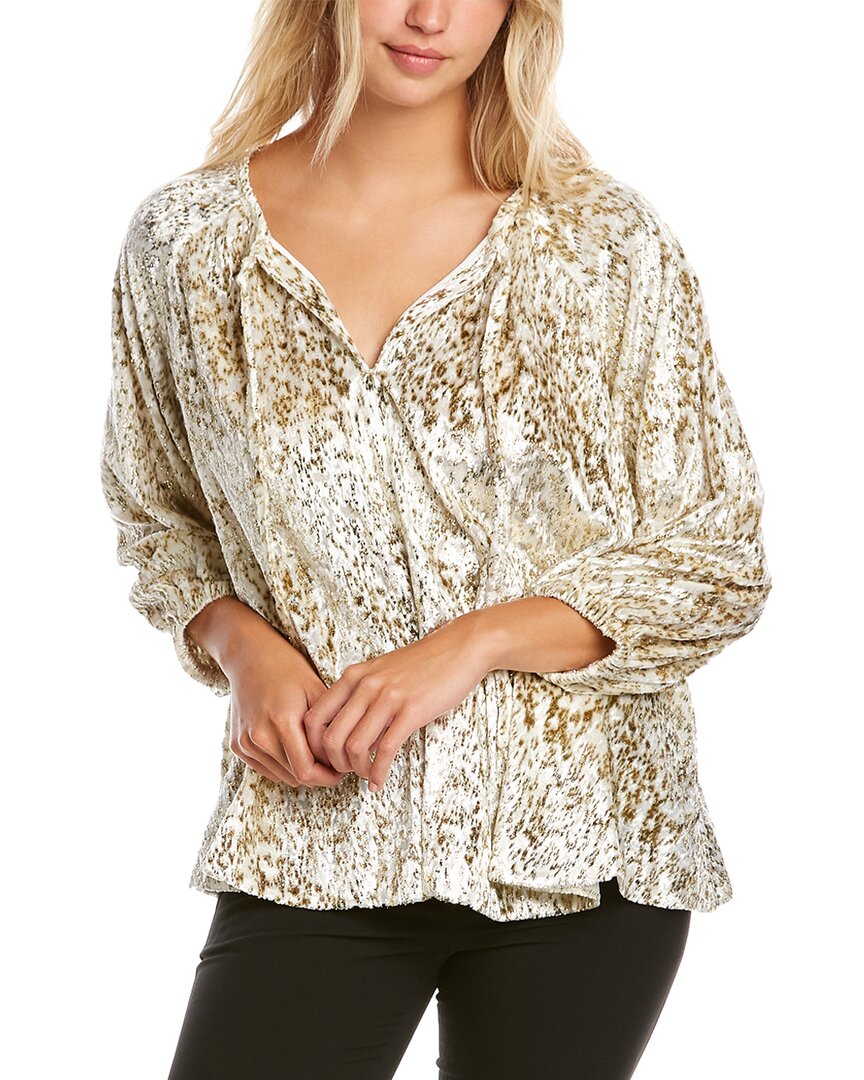 Elie Tahari Keyhole Blouse White Regular 0 (XS)