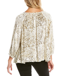 Elie Tahari Keyhole Blouse