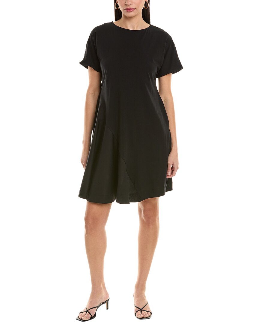 Alpha Studio Flare Panel A-Line Dress Black