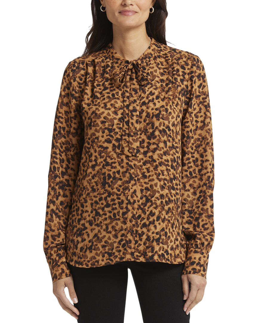 Nydj Tie Neck Blouse Multi