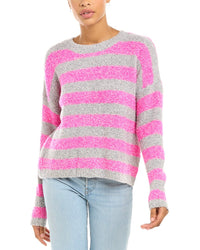 Autumn Cashmere Boucle Striped Wool & Cashmere-Blend Sweater