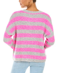 Autumn Cashmere Boucle Striped Wool & Cashmere-Blend Sweater